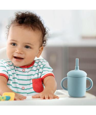 Sangyn 2 Pack Toddler Training Cup with Straw BPA-Free 5 Oz - Sky Blue Brown - Buy Online on GoSupps.com