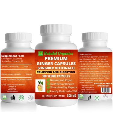 Behalal Organics Ginger Root Quick Release Capsules - Buy Online on GoSupps.com