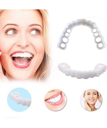 Buy 2 Sets of Comfort-Fit Fake Tooth Covers - Instant Perfect Smile Veneers - Whitening Dental Aesthetics - International Shipping Available - Buy Online on GoSupps.com