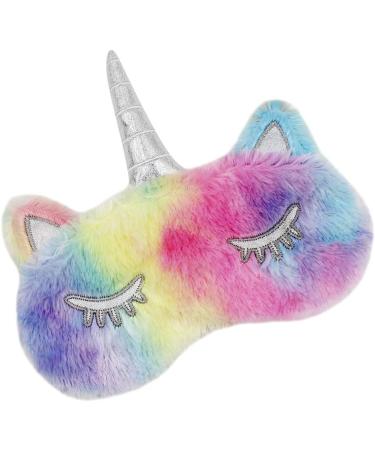RarityUS Cute Unicorn Sleep Eye Mask - Soft Plush Eyeshade for Women, Girls, Kids - Ideal for Home, Travel - Colorful Design - Buy Online on GoSupps.com