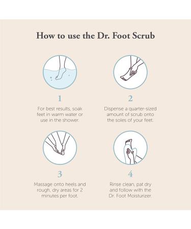 Dr. Foot Cooling Foot Scrub for Dead & Dry Skin on Feet - Exfoliating Callus Remover with Sea Salt, Eucalyptus, Pumice & Peppermint - 8 fl oz - Buy Online on GoSupps.com