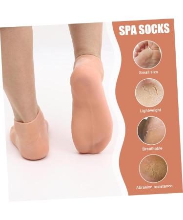 Ipetboom 2 Pairs Exfoliating Moisturizing Socks Foot Moisturizer for Dry Cracked Heel Moisturizing Socks Sleep Socks Nail Monomer Dish Cosmetic Girl Child High Heels Sebs Spa 23x9.5cm - Buy Online on GoSupps.com