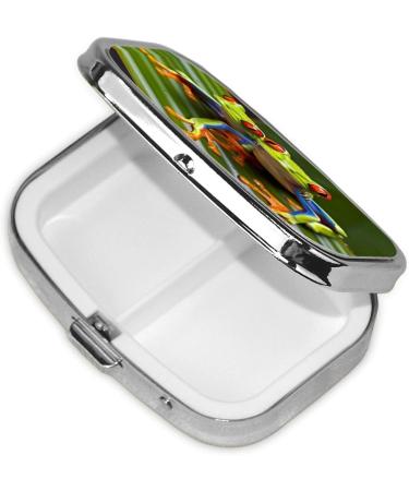 Red Eyed Tree Frog Dual Compartment Pill Case | Cute Travel Pill Box Organizer for Purse & Gifts - Buy Online on GoSupps.com