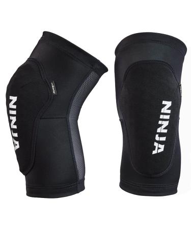Ninja MTB Speed King Knee Pad - Lightweight Knee Pads for Men or Women - Great Protection for Mountain Bike or BMX Riders - Sleeves with Knee Pads for Mountain Biking (L/XL) Large/X-Large