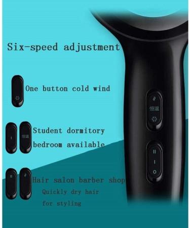 Ionic Hairdryer 1800W High Power Hair Dryer Negative Ion Cold Hot Air Anti-Overheating Double Protection Travel Hair Dryer - Buy Online on GoSupps.com