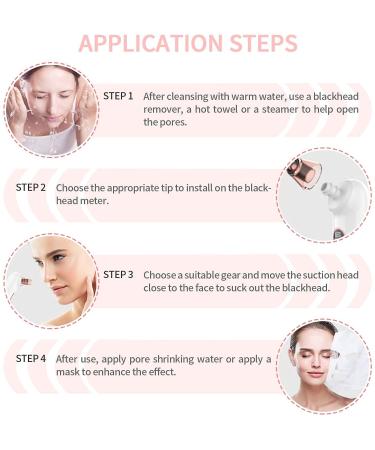 Blackhead Remover Vacuum - Electric Facial Pore Cleaner with 4 Suction Heads for Acne Comedone Extraction and Pimple Removal Kit - Buy Online on GoSupps.com