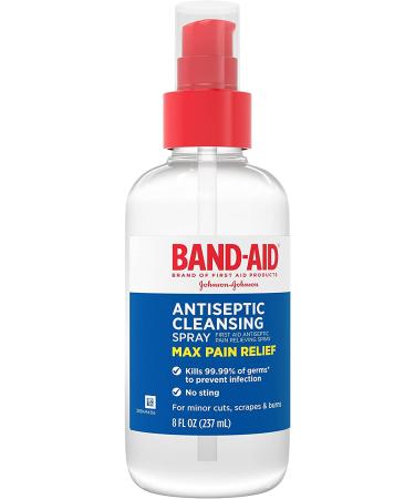 Band-Aid Pain Relieving Antiseptic Cleansing Spray with Pramoxine HCl - 8 fl. Oz - Buy Online on GoSupps.com