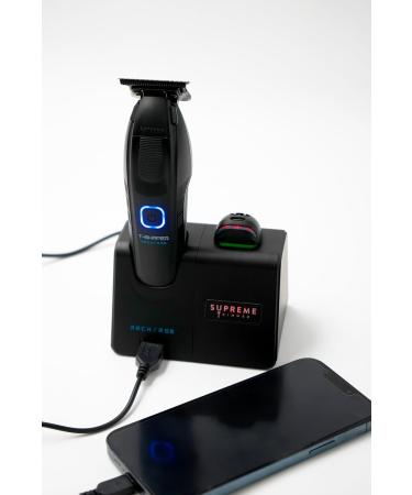 Supreme Trimmer Recharge Zero Gap Trimmer for Barbers | Fast 7500+ RPM | Removable Battery & Smart USB Charging for iPhone/Android | Black ST777 - Buy Online on GoSupps.com