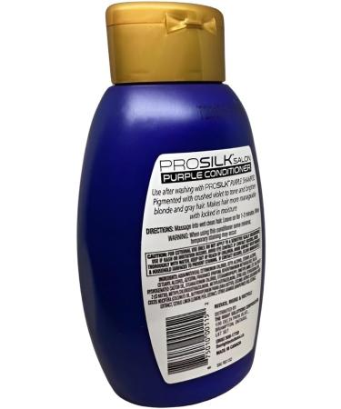 Pro Silk Salon Purple Conditioner for Blonde & Silver Hair for Men & Women - Infused with Coconut Oil and Shea Butter - No Parabens No Silicone No Sodium Lauryl Sulfate - Knocks Out Brassy Tones Enhances Shine Nourishes - 414ml - Buy Online on GoSupps.com