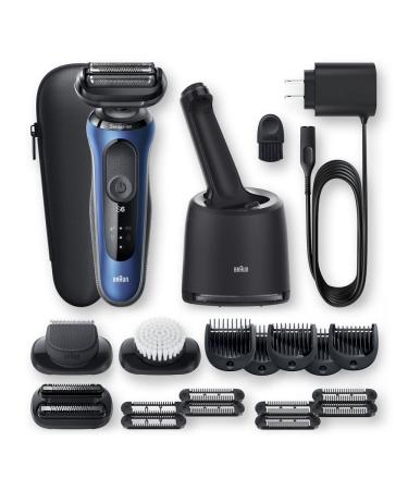 Braun Series 6 6095cc Electric Razor for Men with SmartCare Center  Beard Trimmer  Stubble Beard Trimmer  Cleansing Brush  Wet & Dry  Rechargeable  Cordless Foil Shaver  Blue - Buy Online on GoSupps.com