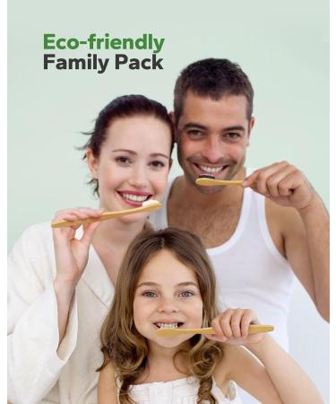 Komoko Bamboo Toothbrushes - 12 Pack Biodegradable BPA-Free Soft Bristle Eco-Friendly & Compostable Travel Toothbrushes - Buy Online on GoSupps.com