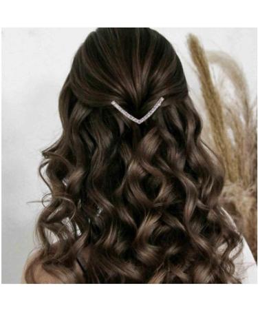 Cimenexe Bohemian Crystal Arrow Hair Clip Rhinestone Bar Hair Barrette Cz V Shape Hairpin Gold Rhinestone Hair Pins Clips Vintage Headwear Decorative Hair Accessories Jewelry for Women and Girls - Buy Online on GoSupps.com