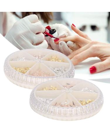 Nail Art Decoration Stylish Manicure Tool Accessory High Quality Alloy Material 6 Grids Designs 2 Boxes Available Easy to Operate - Buy Online on GoSupps.com