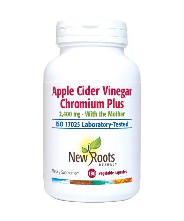 Apple Cider Vinegar Chromium Plus 2 400mg with The Mother  Best Supplement for Digestion Detox and Immunity (180 Veg Caps)