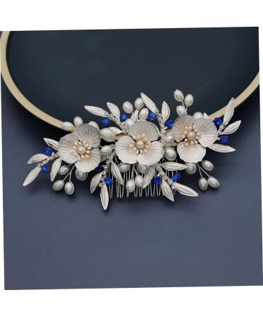 DOITOOL Wedding Hair Clip Flower Bride Comb Pearl Hair Pin Wedding Headpiece for Bride Flower Hair Comb Tiara Hair Comb for Bride Dinner Party Wedding Accessories European and American - Buy Online on GoSupps.com