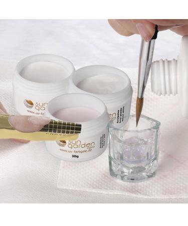 Sun Garden Acrylic Powder Set - Clear Pink & White 30g | Premium Nail Modelling Supplies for Perfect Manicures - Buy Online on GoSupps.com