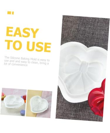 MAGICLULU 2pcs Love Mold Heart Molds Silicone Mold Mini Cake Mold Ice Cube Molds Butter Molds Breakable Heart Mold Baking Pans Silicone Candy Mold White Mousse Flower Model Silica Gel 3D - Buy Online on GoSupps.com