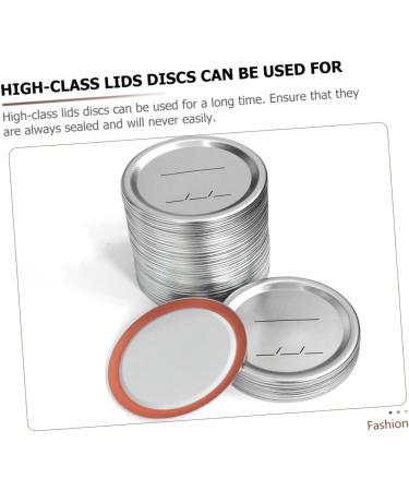 POPETPOP 60 Pcs Mason Jar Lids Wide Mouth Mason Jar Lid Cover Mason Jar Sealing Lid Sprouting Lids for Mason Jars Electric Wok Strainer Lid Reusable Canning Dinner Plate Leakproof Tinplate Silverx2pcs 8.6X8.6X0.2CMx2pcs - Buy Online on GoSupps.com