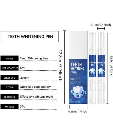 Teeth Whitening Pen Sensitive Dental Care Solution 3ml Teeth Whitening Pen Teeth Whitening Cleansing Simple Brush Tip Design For Travel K - Buy Online on GoSupps.com