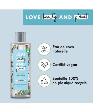 Love Beauty & Planet Women's Shower Gel Vegan Refreshing Rain Coconut Water and Mimosa Flower Natural Ingredients All Skin Types Certified Vegan 400 ml - Buy Online on GoSupps.com