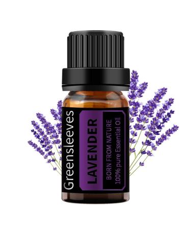 GREENSLEEVES Lavender Essential Oil 10ml 100% Pure Organic Lavender Scent Aromatherapy Diffuser Oils 10ml(Lavender)