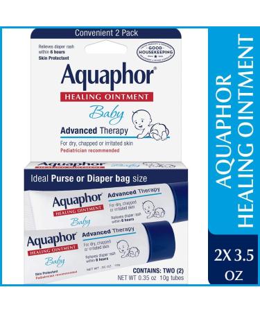 Aquaphor Baby Healing Ointment 0.35 oz - 2 Count (10ml) - 6 Pack - Buy Online on GoSupps.com