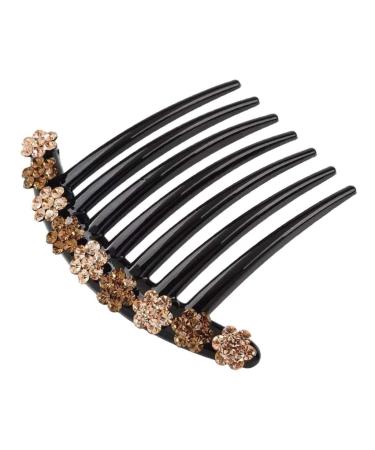 Chic Rhinestone Flower Hair Accessories | Champagne Hair Comb & Clips for Glamorous Styling - Buy Online on GoSupps.com