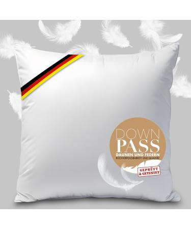 Knerst Daunkissen 80x80 spring pillow with 3 chamber filling - pillow 80x80 for luxurious sleep quality - Made in Germany pillow 80x80 down pillow 100% nature for relaxation & comfort 80x80 cm