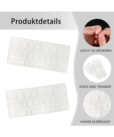  oooaooo 900 Pcs Short Soft Gel Nail Stickers Nail Glue Double Sided Clear - Buy Online on GoSupps.com
