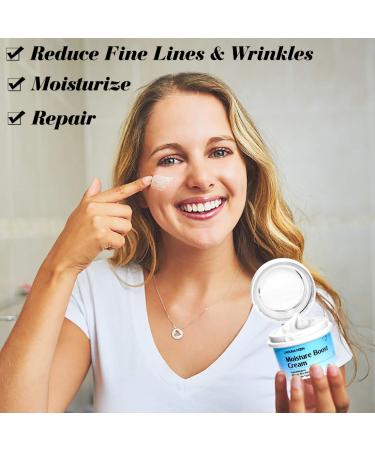 Lagunamoon Hyaluronic Acid Face Moisturizer for Women - Hydrating & Soothing Face Cream | Oil-Free, Fragrance-Free, Non-Comedogenic - 75g/2.64 oz - Buy Online on GoSupps.com
