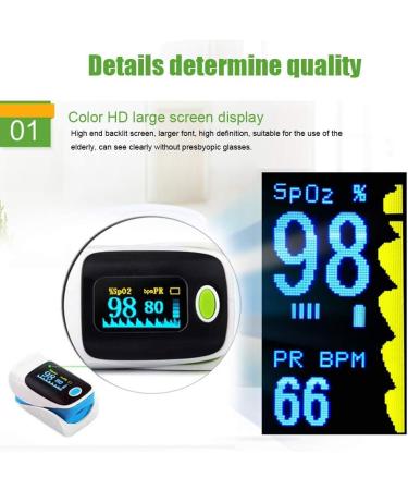 ECOSWAY Fingertip Blood Oxygen Monitor - Portable OLED Pulse Oximeter for Home Use - Purple - Buy Online on GoSupps.com