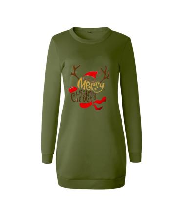 Christmas dress for women bag Christmas elk party dress sweaty jacket Christmas dress mini sweater pulli dress blouse dresses Christmas dresses sweatshirts dress christmas dressing s