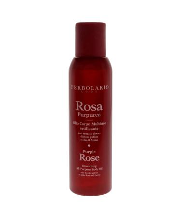 L'Erbolario Purple Rose Body Oil - Scented Moisturizer for Soothing Massage & Smooth Skin - 4.2 oz - Ideal for Dry & Sensitive Skin - International Shipping Available - Buy Online on GoSupps.com