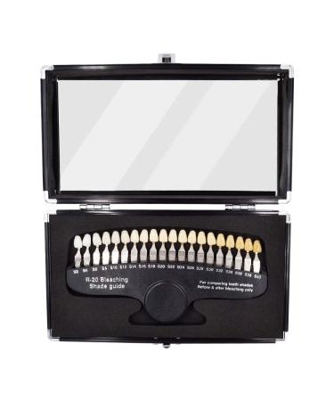 Professional R-20 Teeth Whitening Shade Guide with Mirror - 20 Color Tooth Bleaching Chart - Buy Online on GoSupps.com