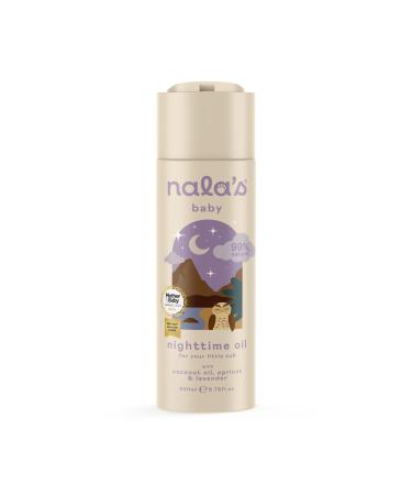Nala's Baby Nighttime Oil | Award-winning | 99% Natural | Dermatologically-tested and Paediatrician-approved | Calming Shea Butter Cocoa Butter and Camomile | Vegan | 200ml and 400ml | Nalas Baby 200.00 ml (Pack of 1)