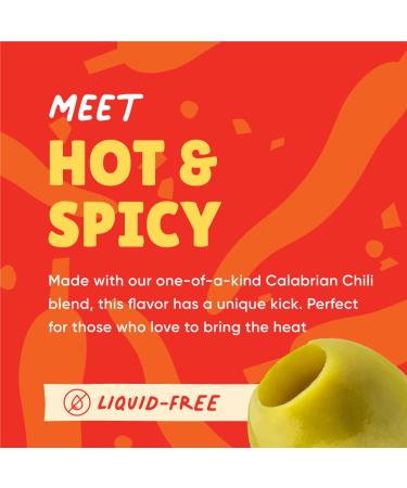 Freestyle Snacks Jumbo Green Olives - Grown in Greece, All Natural, Non-GMO, Paleo & Keto Friendly, Hot & Spicy Salty Snack, 4oz (3 Pack) - Buy Online on GoSupps.com