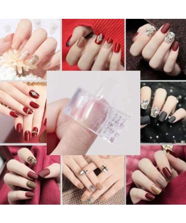 10 Pcs Transparent Nail Tips Clips | Clear Polygel Nail Art Tool for DIY Manicure & Extensions - Buy Online on GoSupps.com
