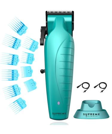 Supreme Trimmer Vader Clipper with DLC Taper Blade STC5098 | 210 Min Run Time 7500 RPM Hair Trimmer | Professional Brushless Motor Barber Clipper | Light Blue