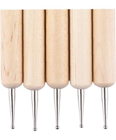TOSSPER 5pcs 2-Way Wooden Dotting Pen Set | Marbleizing Tool & Nail Art Dotting Kit for Creative Designs - International Shipping Available - Buy Online on GoSupps.com