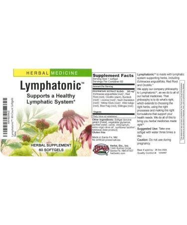 Lymphatonic Softgels - 60 Count: Natural Lymphatic Support Formula - Buy Online on GoSupps.com