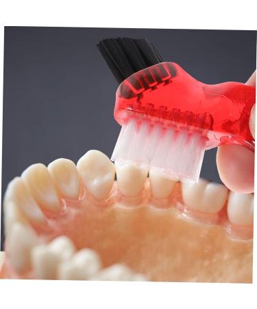 Homsfou 4-in-1 Multifunction Denture Brush Set - Oral Care Toothbrush for Prosthesis Cleaning - Mini Micro Brushes - Household Cleaner - 1 Pack Assorted Colors - Buy Online on GoSupps.com