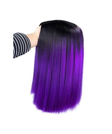 Ombre Purple Short Bob Wig | Heat Resistant Synthetic Hair | Cosplay Party Wig for Women - Buy Online on GoSupps.com