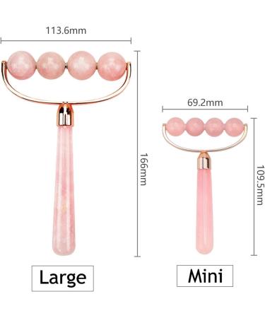 4 Pearl Rose Quartz Face Massage Ball - Anti-Aging Lift Skin Detox & Relaxation Tool - 1stk - Buy Online on GoSupps.com