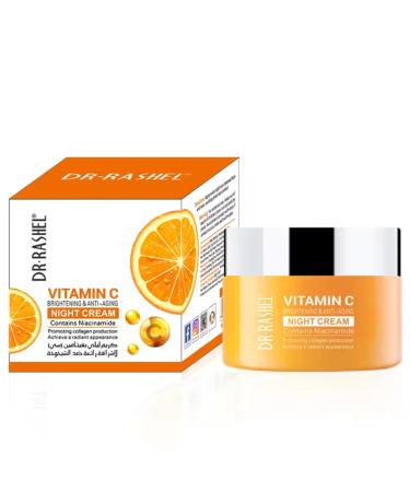 Dr Rashel Vitamin C Face Night Cream Facial Cream Brightening & Anti Aging Vitamin C Moisturizer for Face & Neck Hydrating & Brightening Vitamin C Cream for Face Dark Spots Skin (Night Cream)