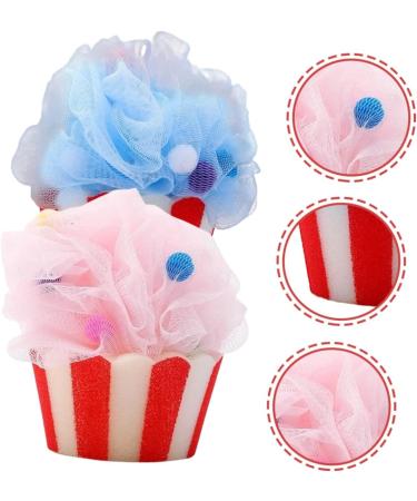 Buy 2pcs Cartoon Ice Cream Bath Balls - Soft Bath Loofah Sponges | Perfect for Men & Women | Fun Shower Puff for Relaxing Cleansing - Buy Online on GoSupps.com