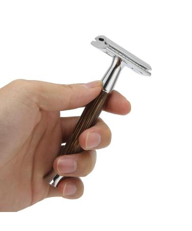 Buy Eco-Friendly Bamboo Double Edge Razor | Plastic-Free Travel Safety Razor for Men - Perfect Shave Without Blade - Buy Online on GoSupps.com