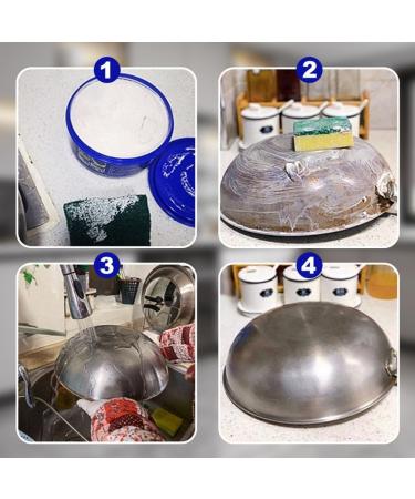 Versatile Stainless Steel Cleaning Paste - Kitchen Pot Cleaning Paste Stainless Steel Clean Wax Stainless Steel Cleaner and Metal Polish for Kitchen Appliances Sinks Cookware 2pc - Buy Online on GoSupps.com