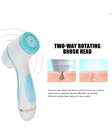 USB Charging Electric Facial Cleansing Brush - Waterproof Silicone Face Pore Cleaner (Blue) - Buy Online on GoSupps.com
