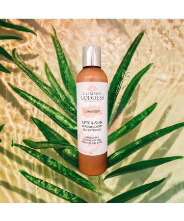 GLIMMER GODDESS Organic After Sun Shimmer Lotion | Aloe Vera Pineapple Shea Butter Papaya - Soothing & Hydrating | International Shipping - Buy Online on GoSupps.com