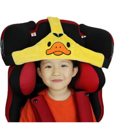 MINGZE Baby Child Car Seat Head Support Car Safe and Cozy Sleep Positioner Adjustable Safety Seat Fastening Belt Safety Belt Protector Headrest Neck Support for Children Baby(Yellow)